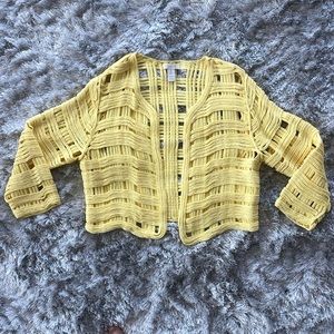Yellow Crochet Sweater